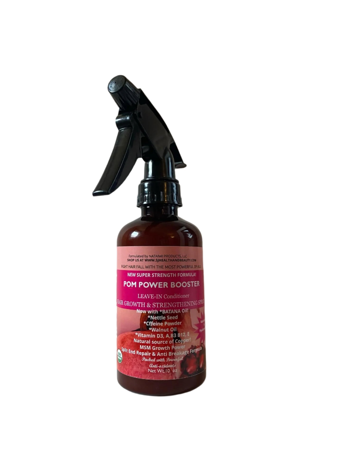 NEW Super Strength Formula Pom Power Booster - Leave-in Hair Growth & Strengthening Spray