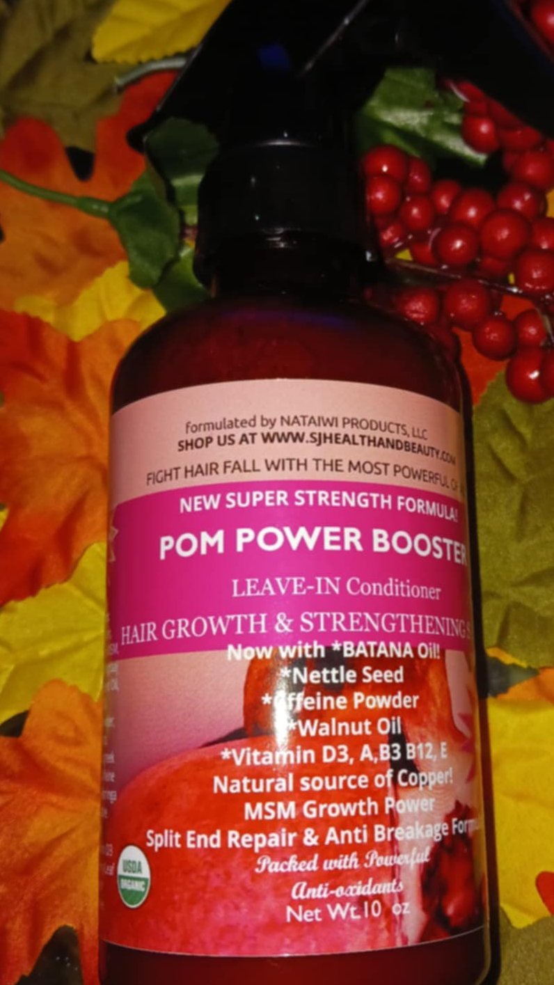 NEW Super Strength Formula Pom Power Booster - Leave-in Hair Growth & Strengthening Spray