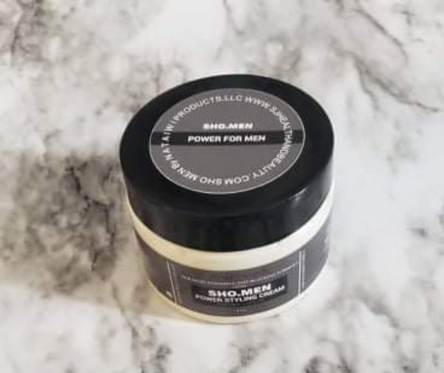 SHO.MEN "Power Styling Cream" 4 Oz Jar
